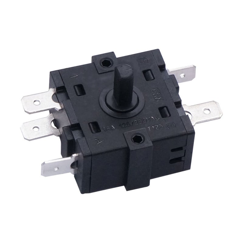 Taiss 2PCS Rotary Switch 125/250VAC 16A 4 Position 3 Speed Universal Speed Selector Heater Rotary Switch with Knob F035 - Image 4